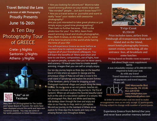 TEN DAY PHOTO TOUR of GREECE